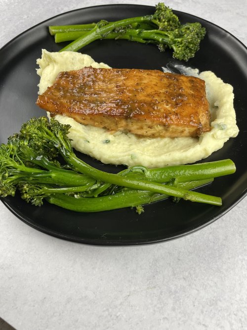 Bourbon-Mustard Glazed Salmon