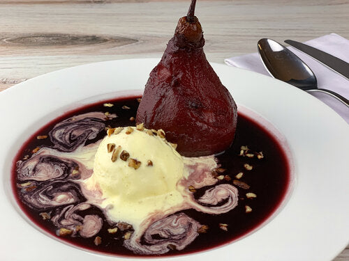 Poached Bosc Pears